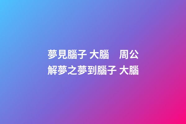 夢見腦子 大腦　周公解夢之夢到腦子 大腦